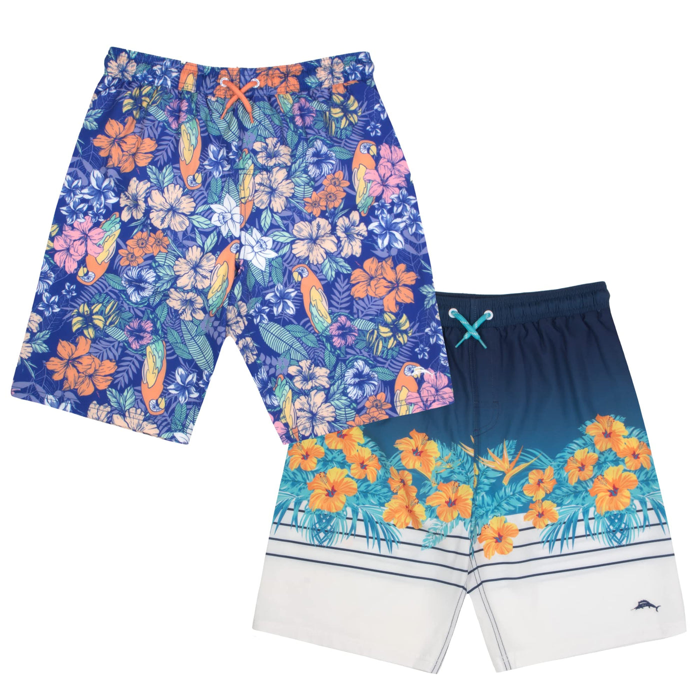 Tommy Bahama Swim Shorts for Boys 2 Pack, Boys Bathing Suit, Boys Swim Trunks 2 Pack Bundle Set